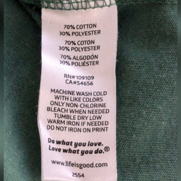 Life is Good Mow-Town Long Sleeve T-Shirt Men's Large Green - Picture 8 of 12
